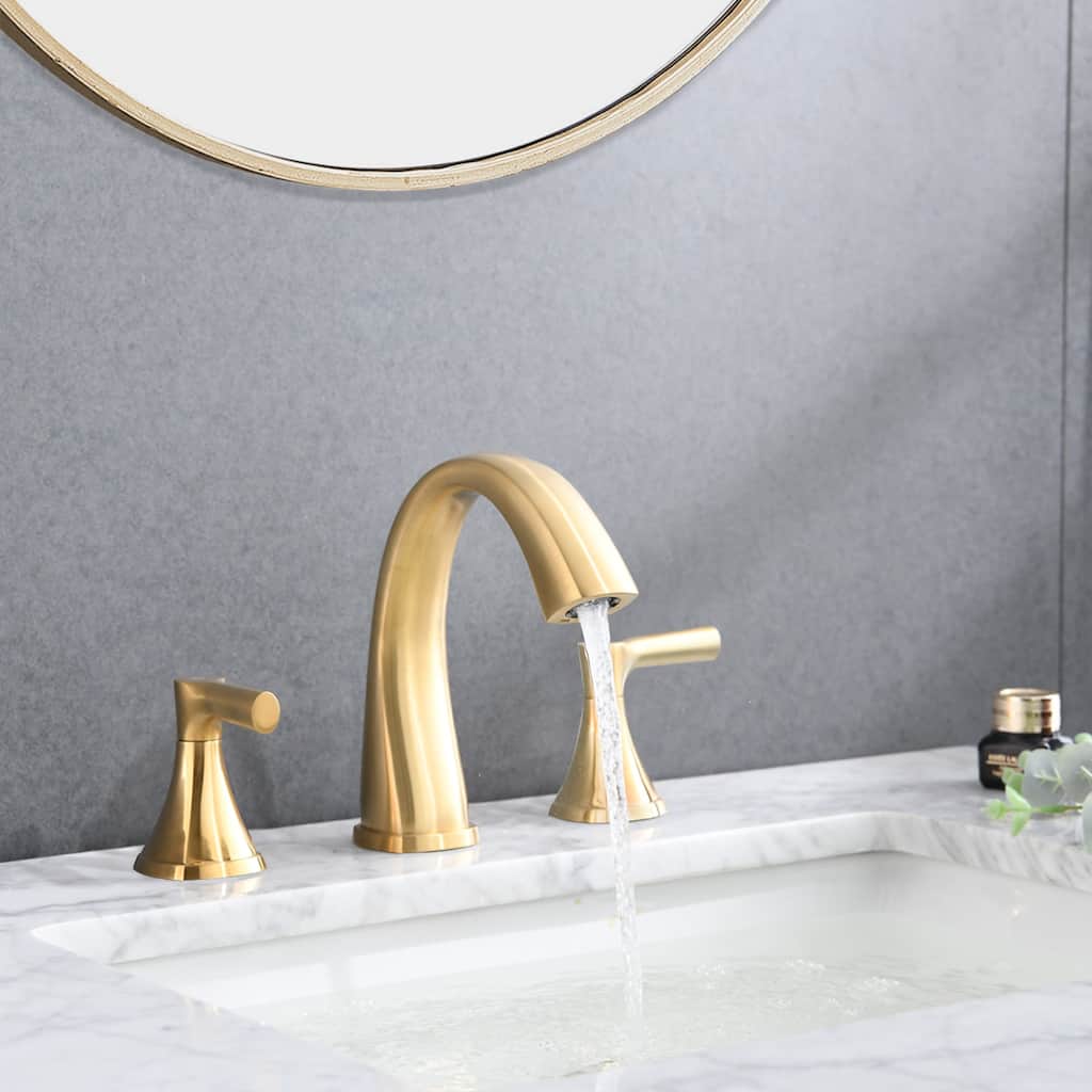 BATHLET Widespread Bathroom Sink Faucet with Drain Assembly