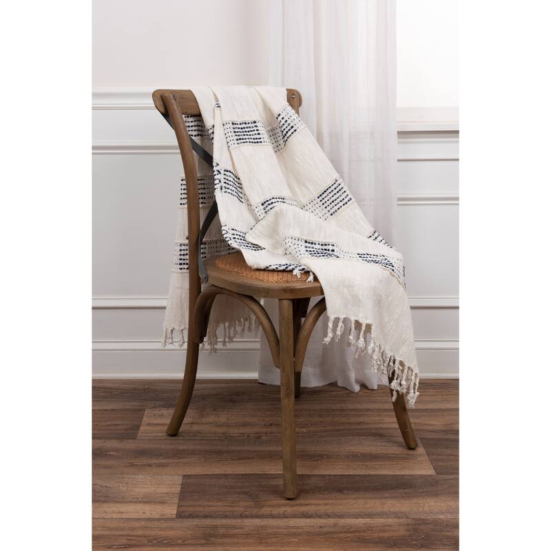 Rizzy Home Modern Stripe Hand Loomed Throw