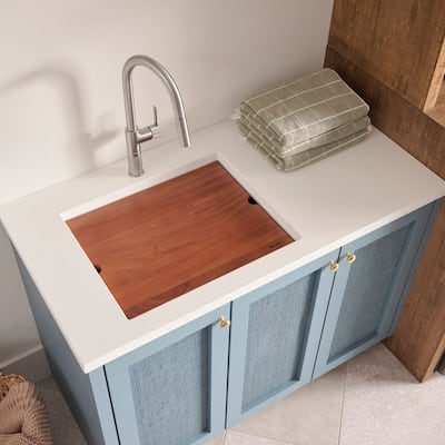 Ruvati 23″ x 19″ x 13″ Deep Laundry Utility Workstation Sink Undermount 16 Gauge – RVU6320