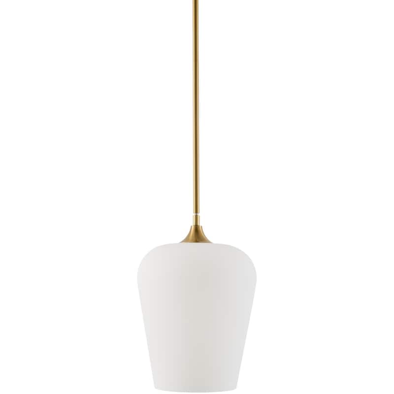 Livabliss Yueva Modern Pendant - 9"L x 9"W x 12"H - Brass