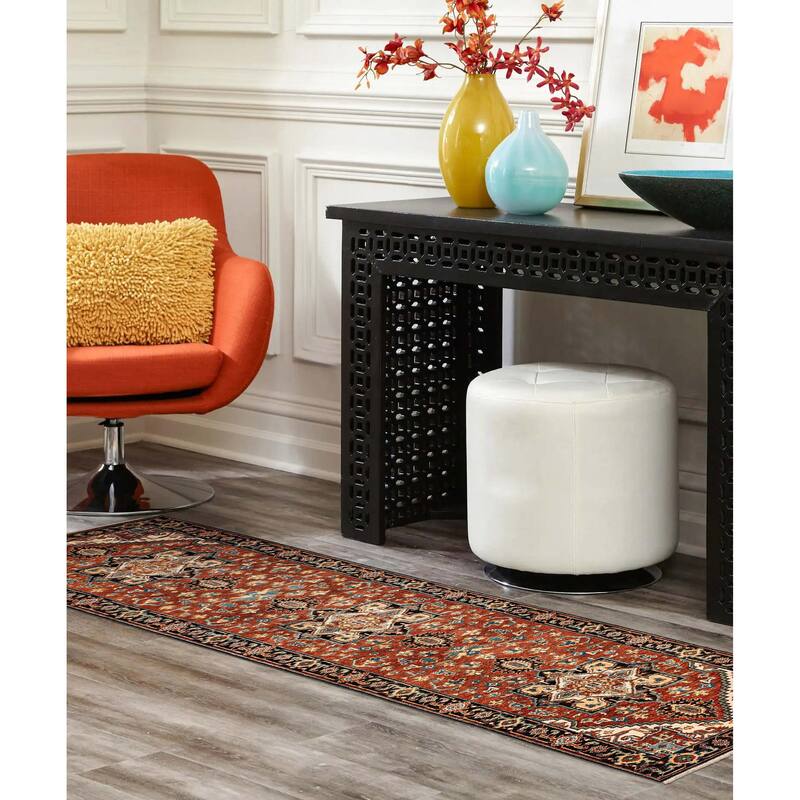 ECARPETGALLERY Hand-knotted Jules Sultane Red Wool Rug - 3'1 x 13'11