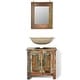 preview thumbnail 3 of 8, vidaXL Bathroom Vanity Cabinet with Mirror, Reclaimed Solid Wood