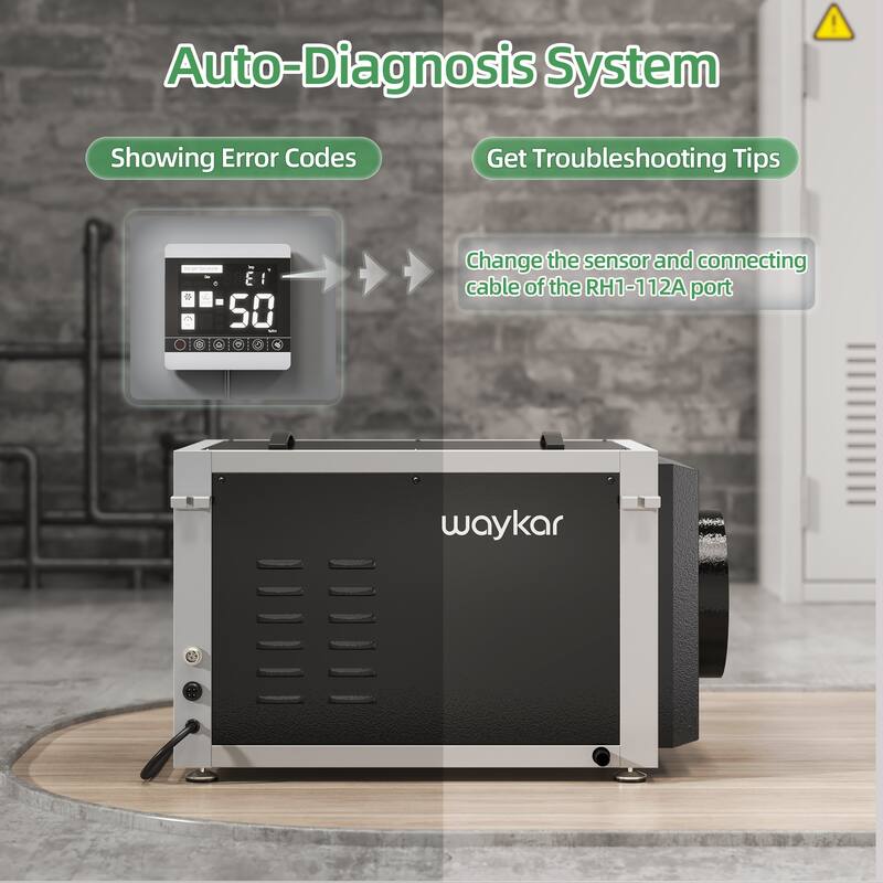 Waykar 158 Pints Commercial Dehumidifier Industrial Dehumidifier for Spaces up to 6500 Sq. Ft