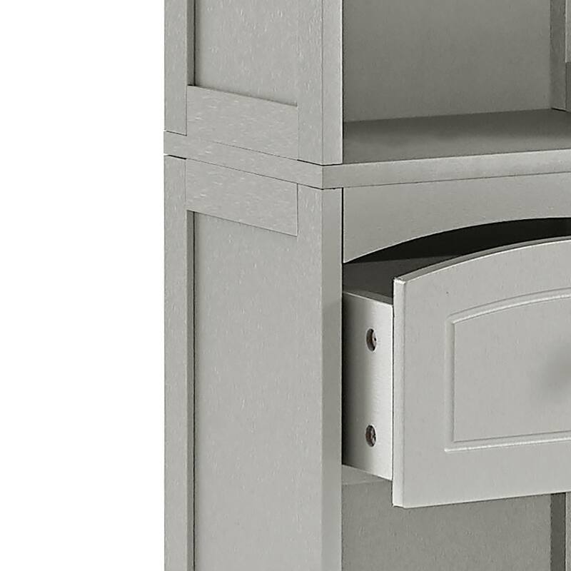 Freestanding Tall Bathroom Storage Cabinet with Anti-Tipping Device
