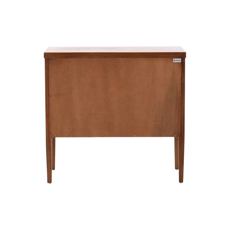 Furniture Classics Regis Natural Mindi Wood Brass Accent Two-drawer Chest