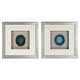 preview thumbnail 2 of 11, HUJI Blue Agate Slice Shadow Box Wall Décor Set