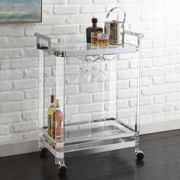 Alba Acrylic Serving Bar Cart by Greyson Living