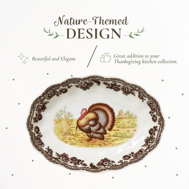 Spode Woodland Oval Fluted Dish
