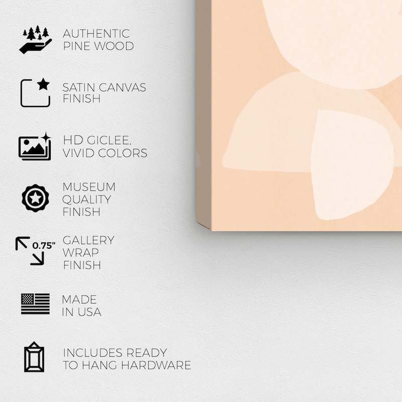 Wynwood Studio 'Geopale' Abstract Wall Art Canvas Print Shapes - Orange, Pink