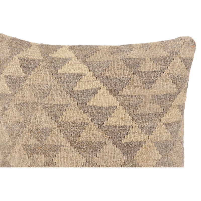 Rustic Grace Turkish Hand-Woven Kilim Pillow - 18'' x 18''
