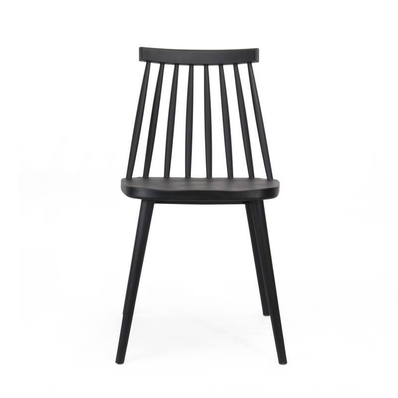 Kaysn Plastic Spindle-back Dining Chair (Set of 2) by GDFStudio