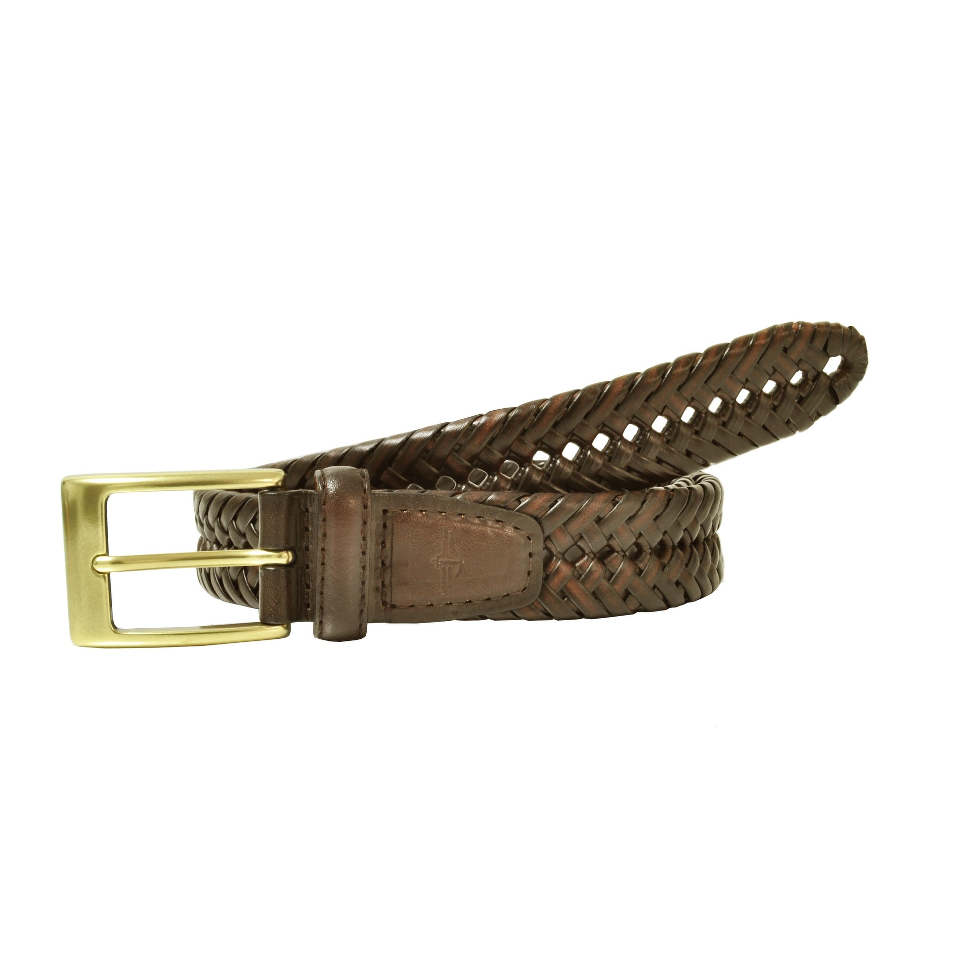 Shop Dockers Men S Leather Fully Adjustable Double V Weave Braided