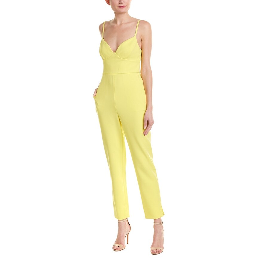 bcbg yellow jumpsuit