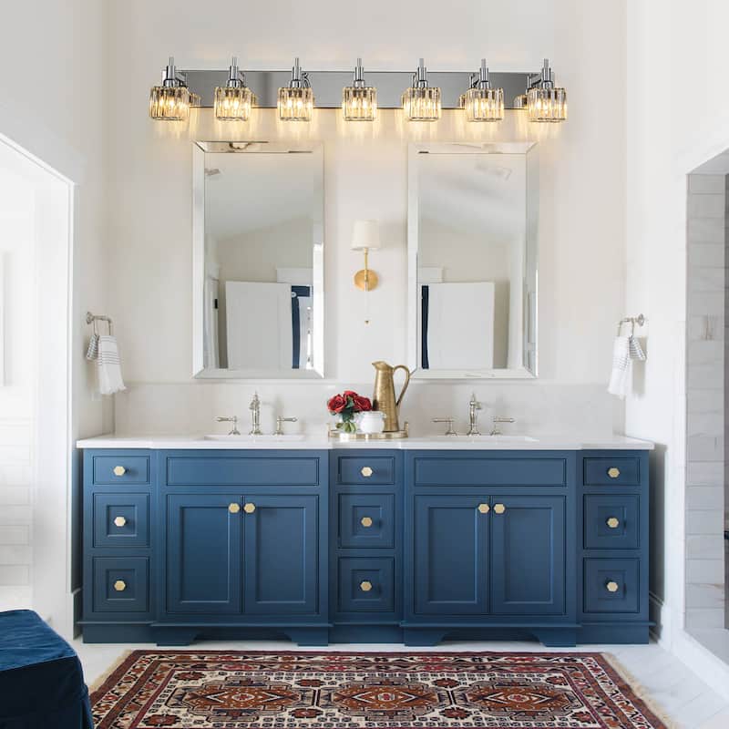 2/3/4-Light Modern Bathroom Crystal Vanity Light Wall Sconces