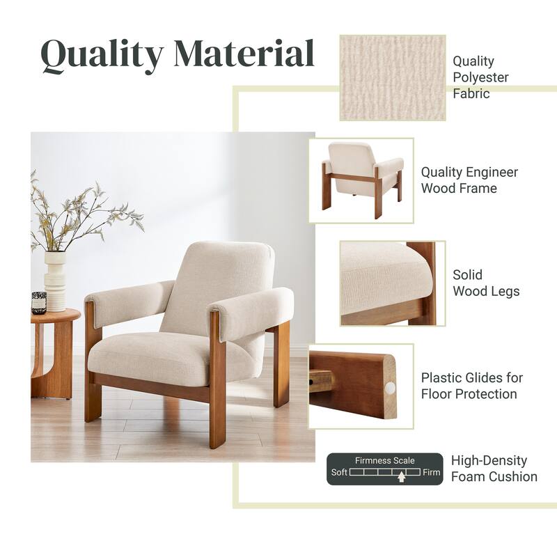 NPD Furniture Silvia Fabric Accent Arm Chair