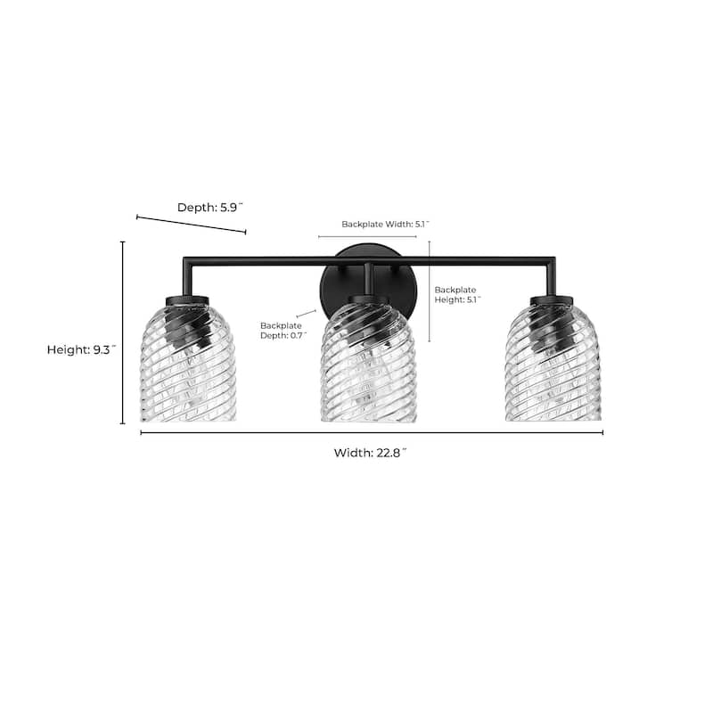 Millennium Lighting Lauryn 3/4 Light Vanity Fixture