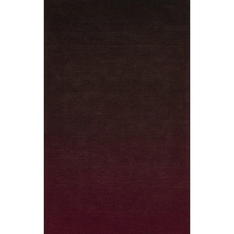 Momeni Ombre Hand Loomed Wool Area Rug - Wine - 6' x 9'