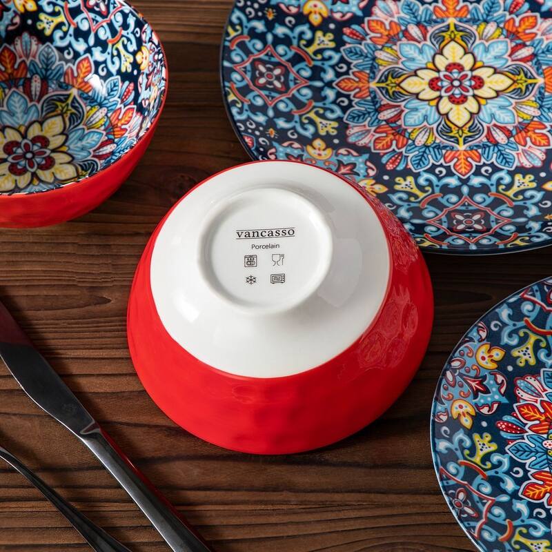 vancasso SIMI 12-Piece Hand Painted Porcelain Dinnerware Set Service for 4