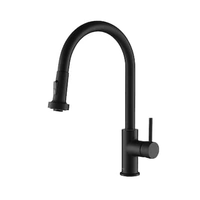 Lead Free Solid Brass Single Level Pull Down Kitchen Faucet with Sprayer