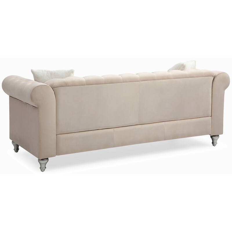 Velvet Multiple Cushions sofa with 3 seats