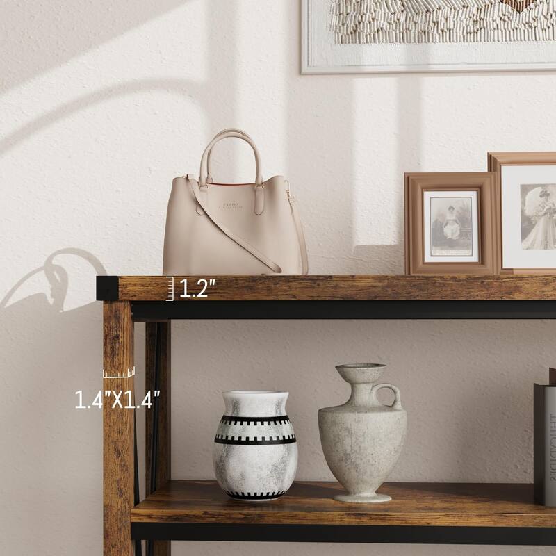 Farmhouse Entryway Table,47 Inch Narrow Long Console Table with Storage