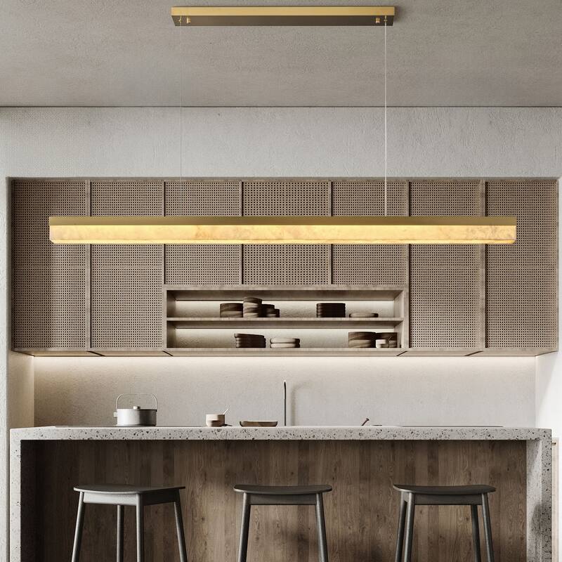 KAYLA Alabaster Pendant Light 1200 - 1800 Matte Black/Gold