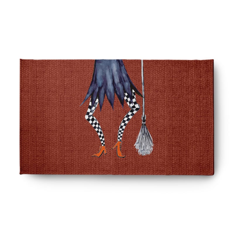 Esmerelda Halloween Design Chenille Area Rug - 3' x 5' - Burnt Orange
