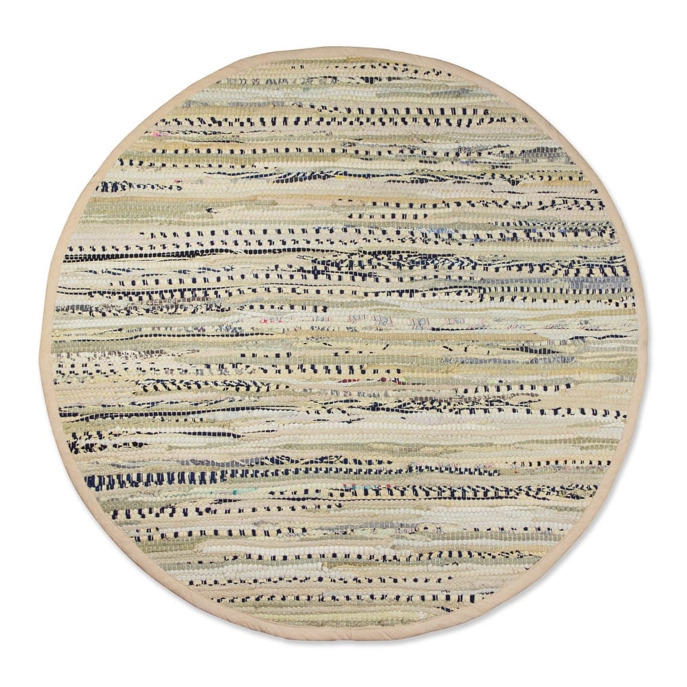 DII Recycled Fabric Striped Handmade Rag Rug