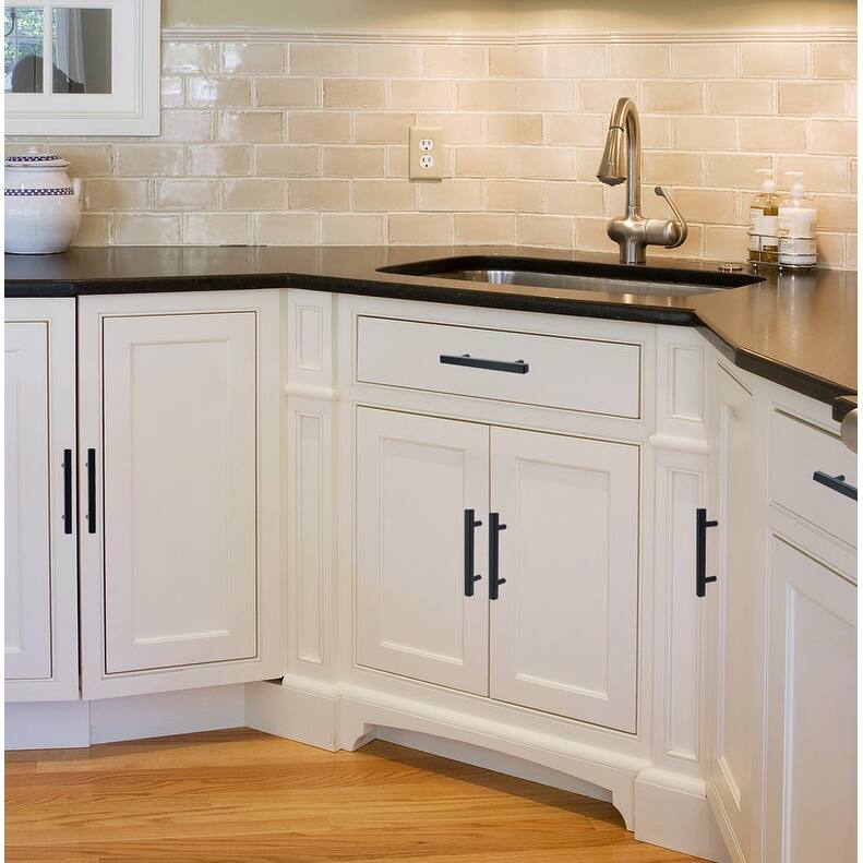 Utopia Alley Oslo Pull Handle-Black Drawer Pull Handle, 3.75" Center to Center