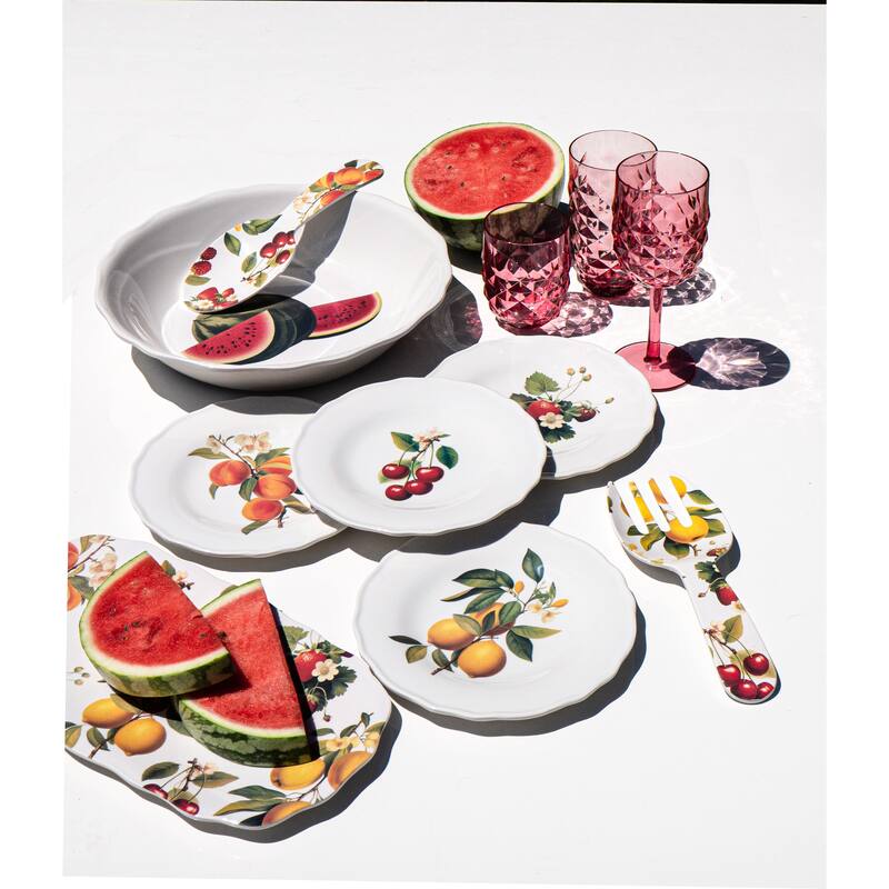 Abode Homewares Fruitstand Melamine Serving Tray - Multicolor - 14.3" x 7.8"