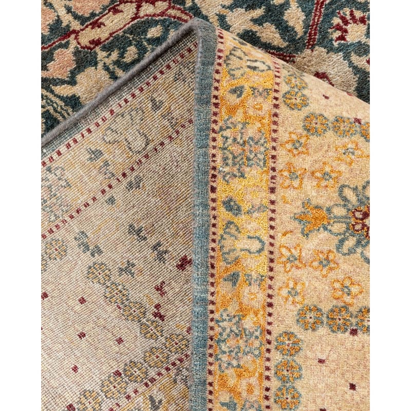 Overton Handknotted Wool Traditional Oriental Gray Area Rug - 4' x 6'