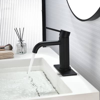 6.4"H Solid Brass Single-handle Bathroom Sink Faucet