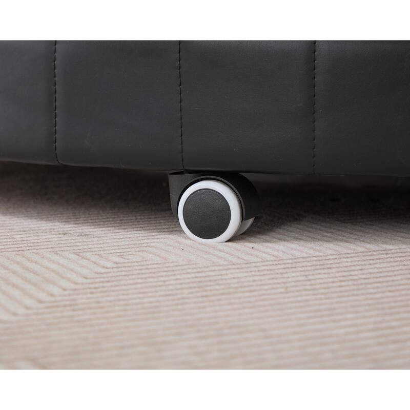 52.75" W Oversized Round Accent Chair 360° Swivel Barrel Chair with Wheels & Adjustable Phone Stand