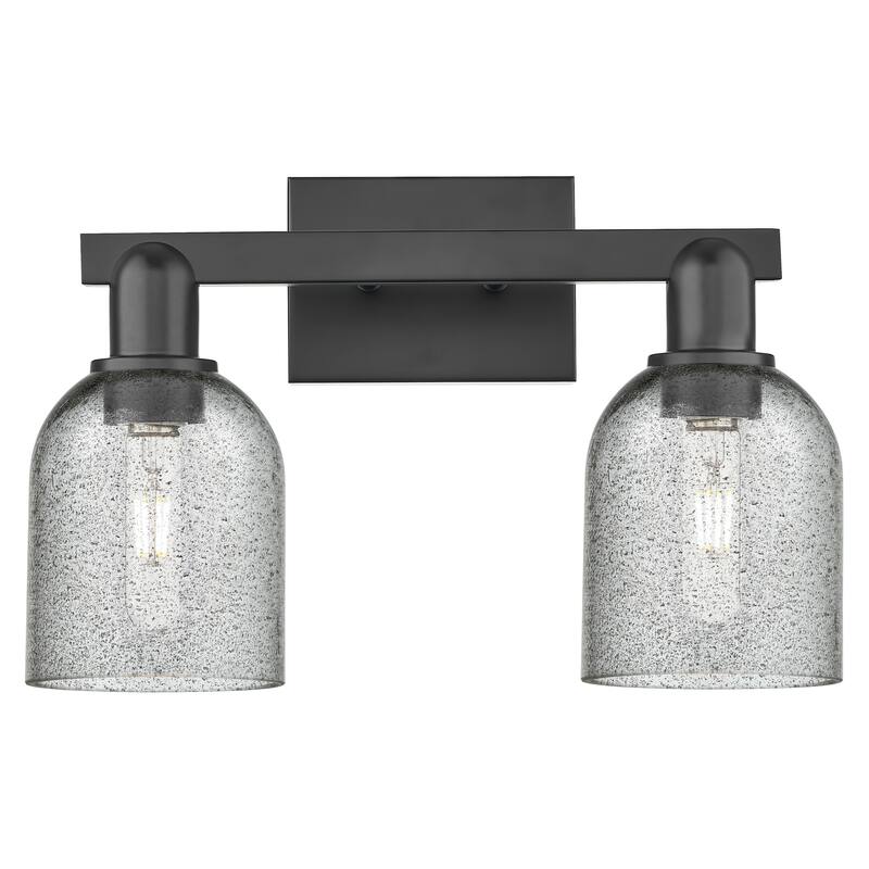 Innovations Lighting 716-2W-11-16 Caledonia Vanity Caledonia 2 Light - Matte Black / Charcoal