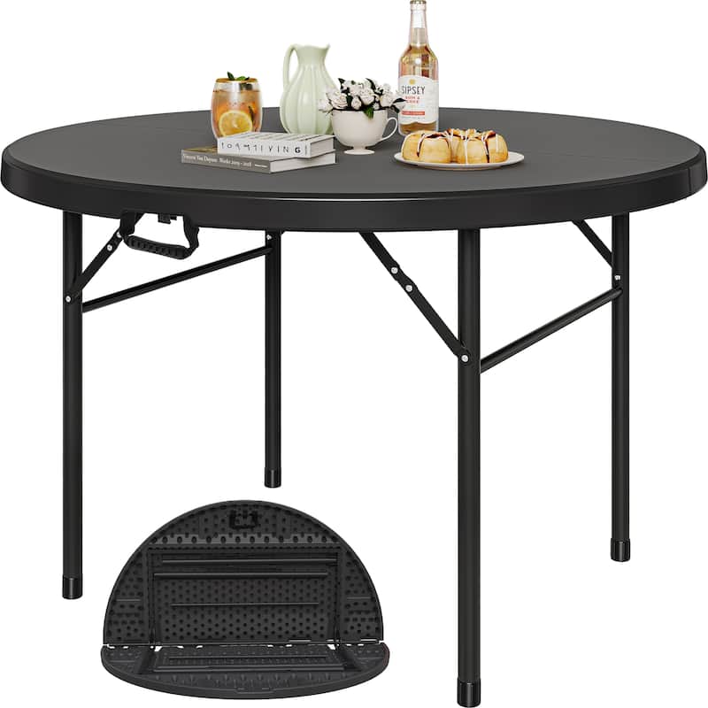 Moasis Patio Folding Dining Table - Black
