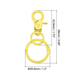 Swivel Clasps Lanyard Snap Hook 33x12mm, for DIY Crafts Keychains