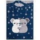 preview thumbnail 26 of 50, SAFAVIEH Carousel Kids Iana Koala Hug Rug 4' x 6' - Navy/Grey - Rectangle