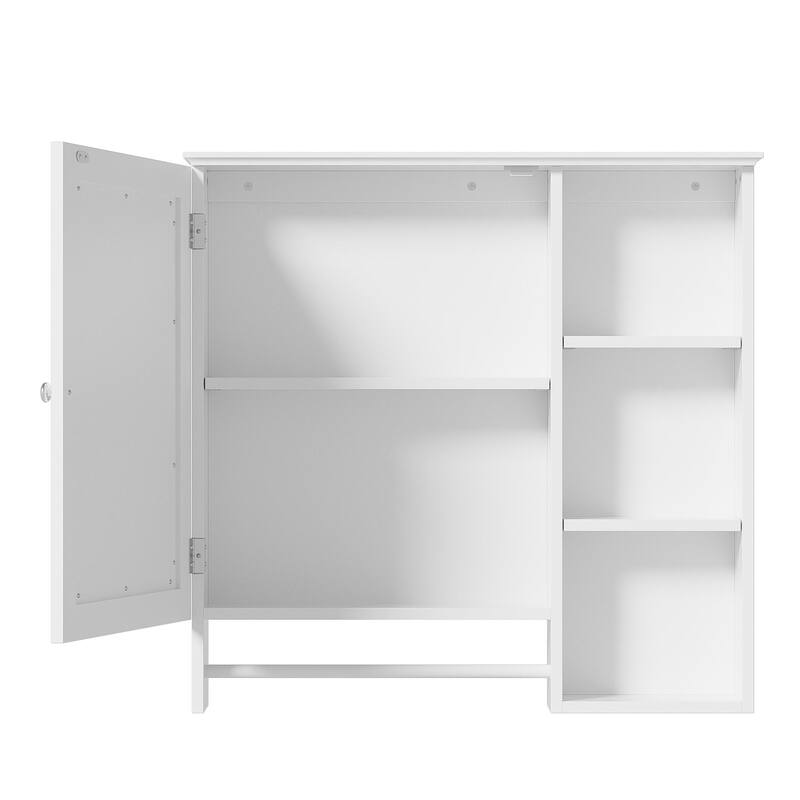 Wall-Mounted Bathroom Storage Cabinet with Large Mirror Door