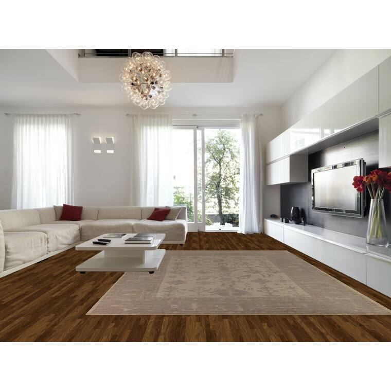 Vegetable Dye Oushak Oriental Large Rug Handmade Beige Wool Carpet - 10'5"x 14'4"