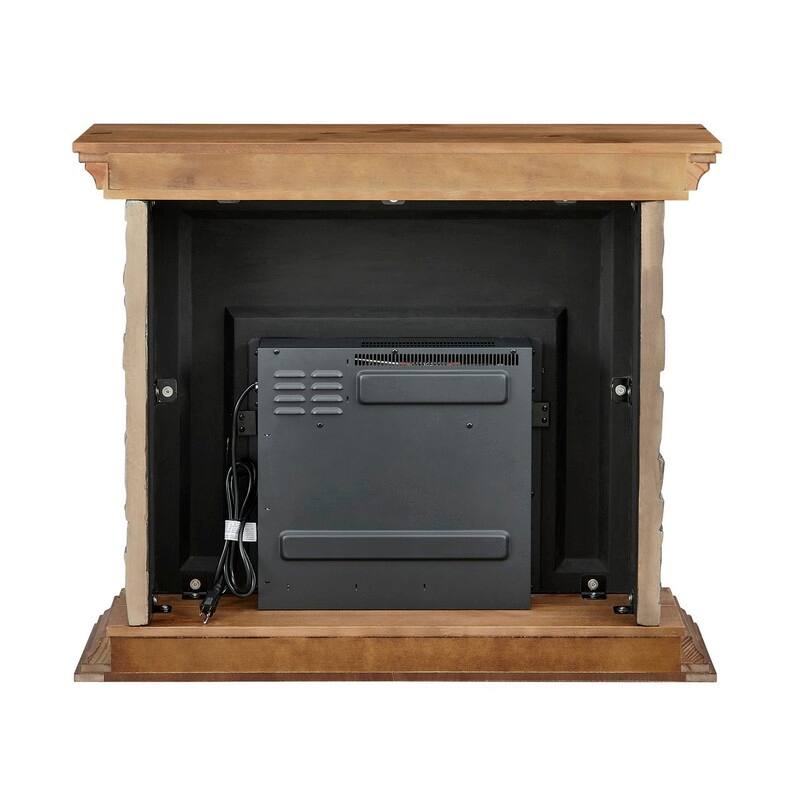 40 in. Faux Stone Freestanding Electric Fireplace - 40" in Width