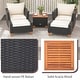 preview thumbnail 6 of 9, Costway 5 PCS Patio Furniture Set with Storage Table Ottomans Soft - See Details