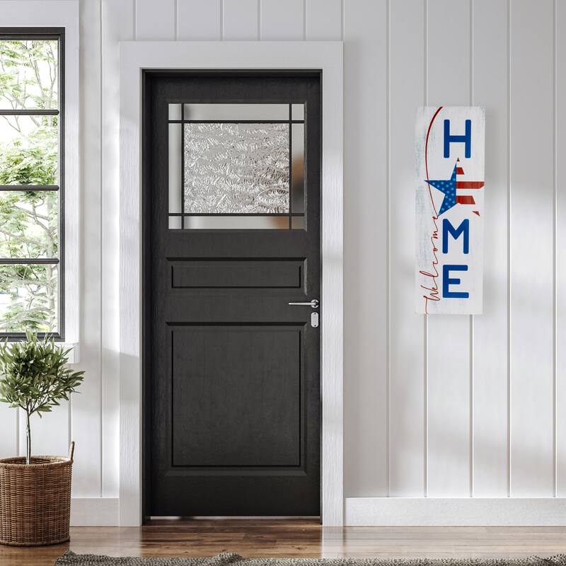 35.75" Welcome Home Americana Wooden Wall Sign