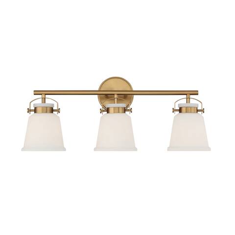 Savoy House Kaden 3-Light Bathroom Vanity Light in Warm Brass