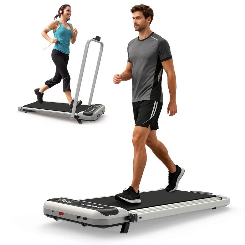 3 in 1 Under Desk Treadmill with Incline, Walking Pad with Handle Bar with Remote Control & LED Display, Foldable Treadmills