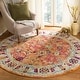 preview thumbnail 8 of 48, SAFAVIEH Savannah Wenda Boho Oriental Polyester Rug 7' Round - Orange - Round
