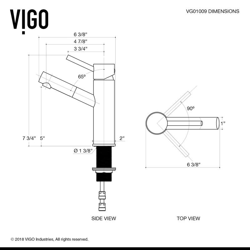 VIGO Noma Single Hole Bathroom Faucet