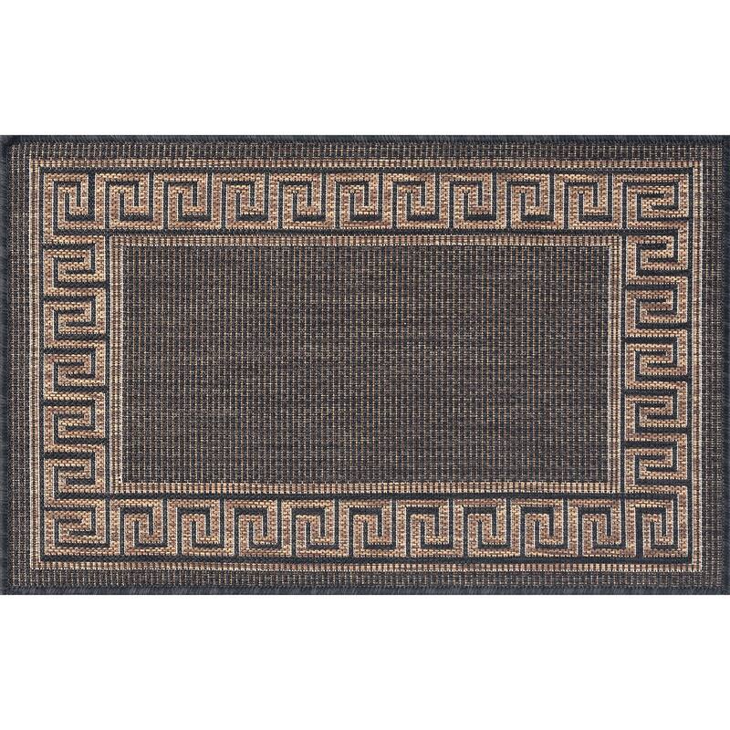 Exo Coastal Border Indoor/Outdoor Area Rug - 2' x 2'11'' - Black/Gold
