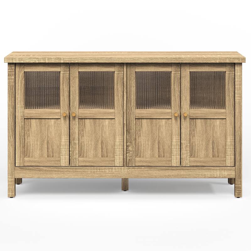 4-Door Storage Cabinet with Adjustable Shelves