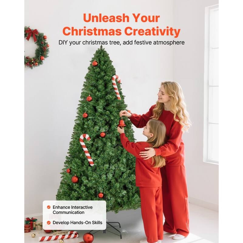 Green PVC and Iron 6ft Artificial Christmas Tree with 1250 Lifelike Branch Tips - 3.74 x 6 ft