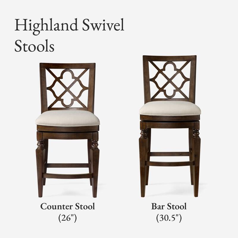 Maven Lane 31" Highland Swivel Bar Height Kitchen Stool